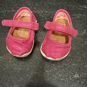 Toms sparkly Pink Kids Shoes 3T